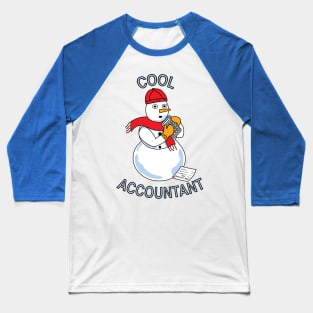 Cool Accountant Snowman Baseball T-Shirt